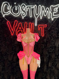 Hot Pink Fantasy Princess Costume Set women's adult Halloween costume front view - Costume Vault