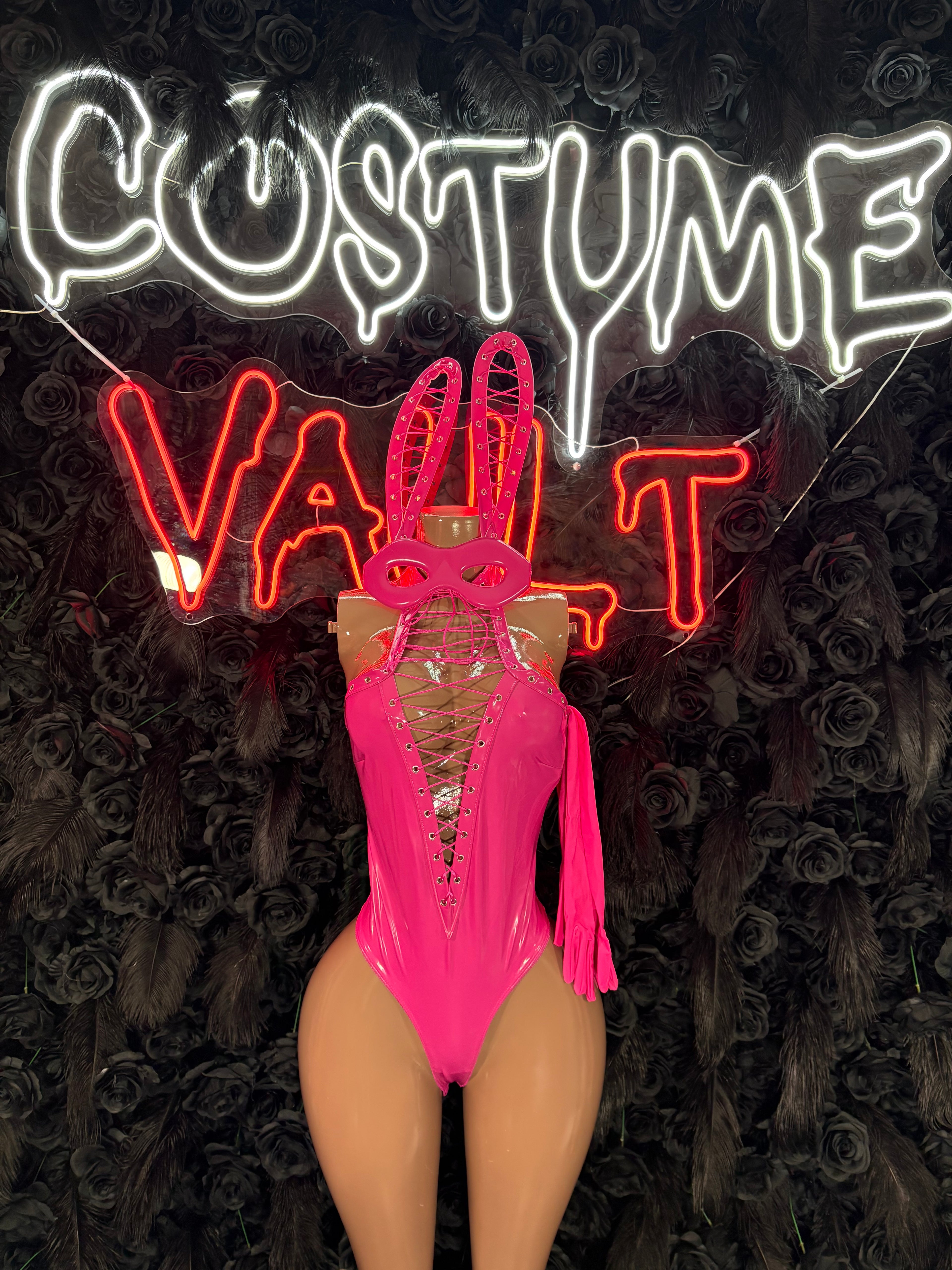 Hot Pink Goth Bunny Costume – Halloween Costume, Cosplay & Role Play