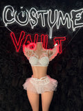 White Angel Costume Set – Halo Wings, Halloween Cosplay & Clubwear Costumes