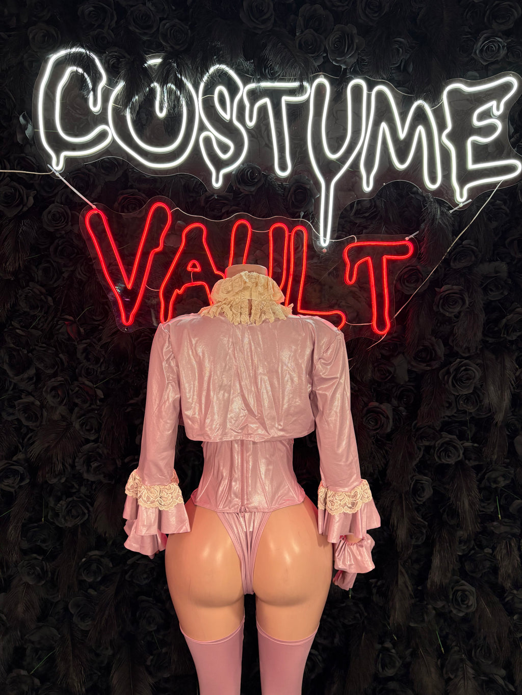 Pink French Queen Costume – Royal Victorian Halloween Bodysuit