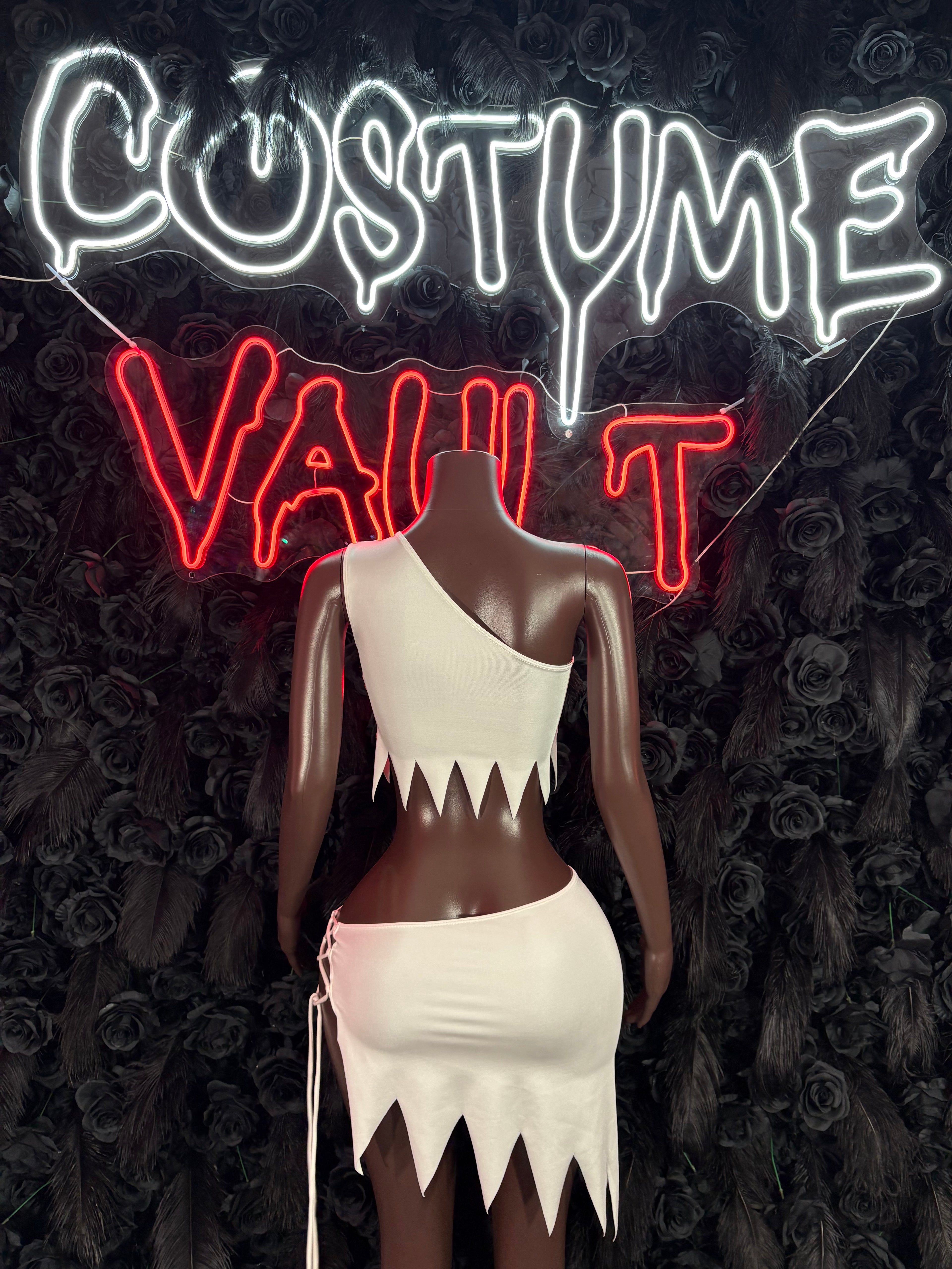 White Stone Age Cavewoman Costume Set – Bottlegirl Halloween Cosplay & Clubwear