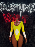 Yellow Superhero Bottlegirl Bodysuit – Halloween Costume, Cosplay & Clubwear